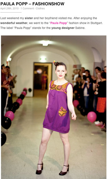 Paula Popp - Fashionshow